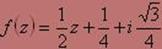 Линейное преобразование f(z)