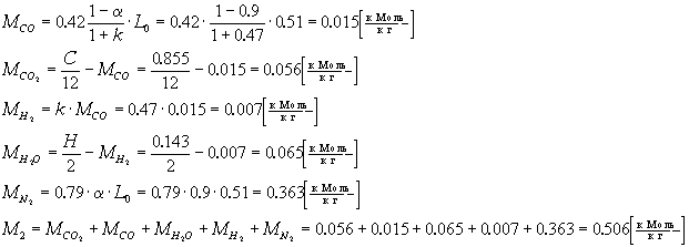 Тепловой и динамический расчёт двигателя внутреннего сгорания