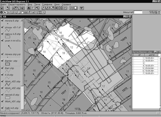 Геоинформационное обеспечение электронных планов горных работ