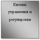 Подпись: Кнопки
управления и
регулировки
