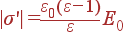 |\sigma '| = \frac{\varepsilon_0 (\varepsilon-1)}{\varepsilon} E_0