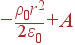 -\frac{\rho_0r^2}{2\varepsilon_0} + A