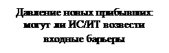 Подпись: Давление новых прибывших: могут ли ИС/ИТ возвести входные барьеры
